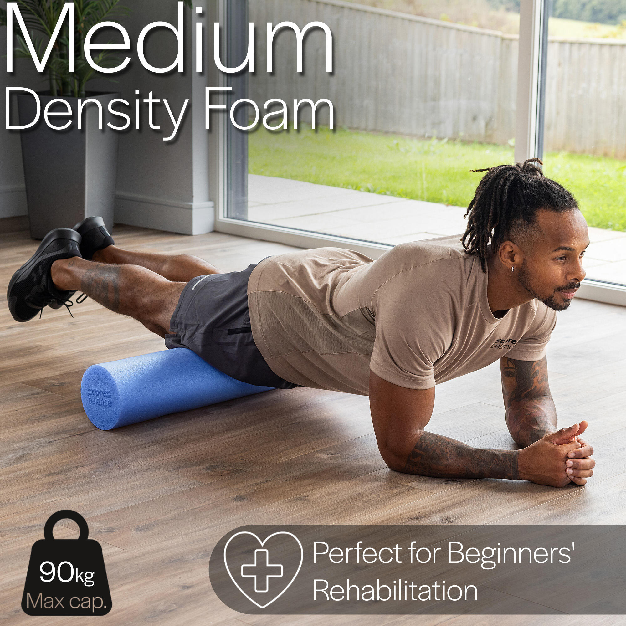 Foam Roller 90cm Long Medium Density Muscle Massage Fitness Physio