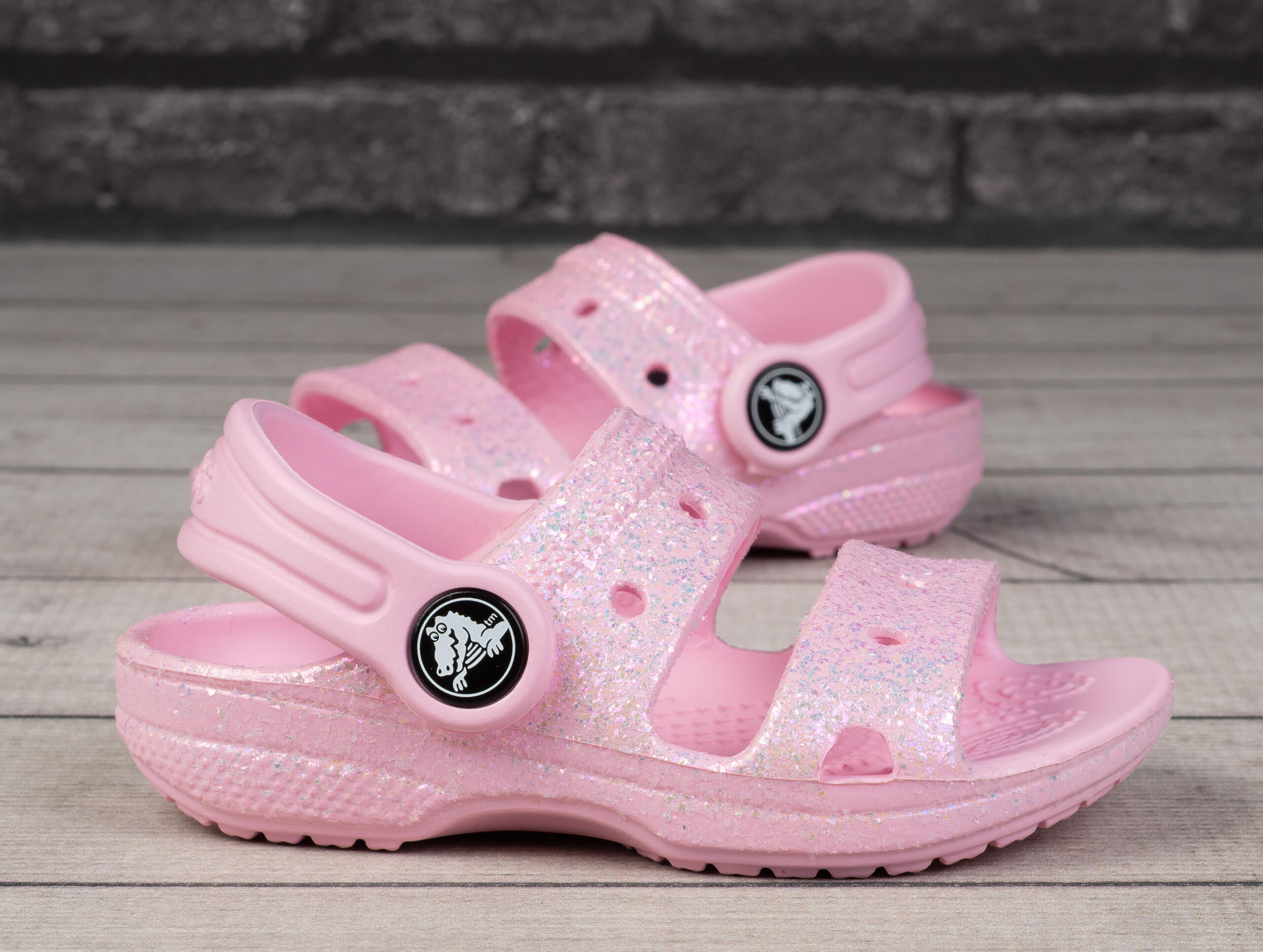 Sandały dziecięce dla dziewczynek Crocs CLASSIC CROCS GLITTER 2/6