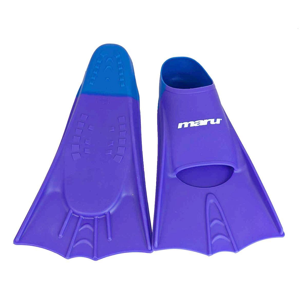 Aletas Maru de pala corta - Moradas/Azules - Tallas UK 1-2/33-35 4/5