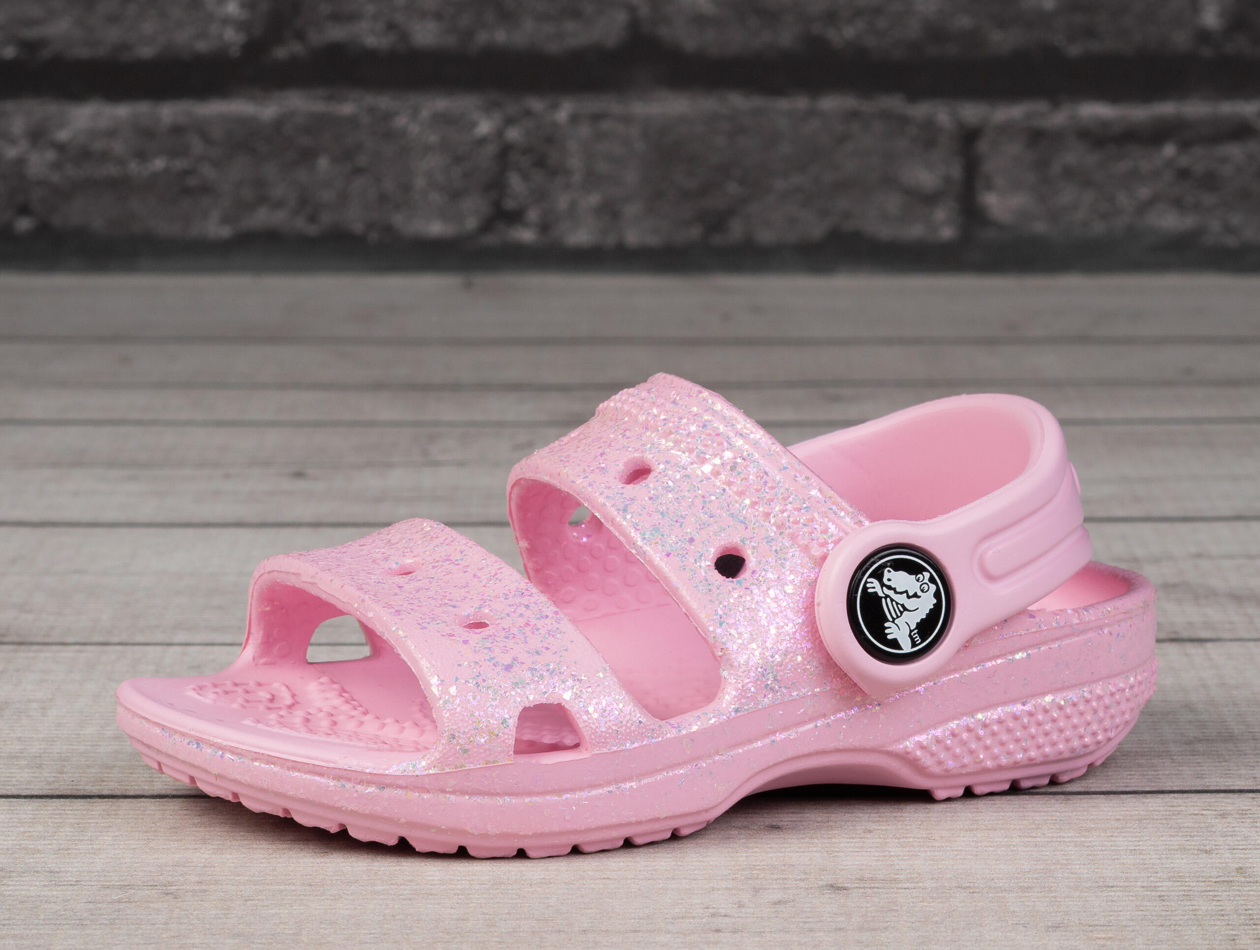 Sandały dziecięce dla dziewczynek Crocs CLASSIC CROCS GLITTER 3/6