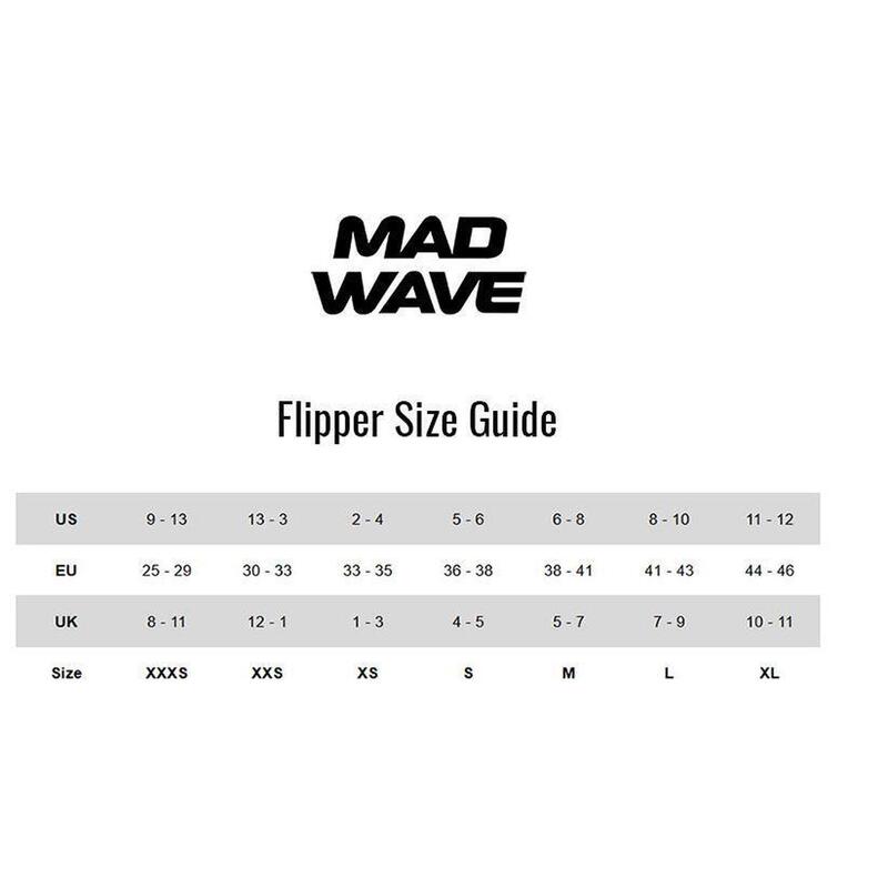 Barbatanas de natação curtas MAD WAVE FINS TRAINING Dourado