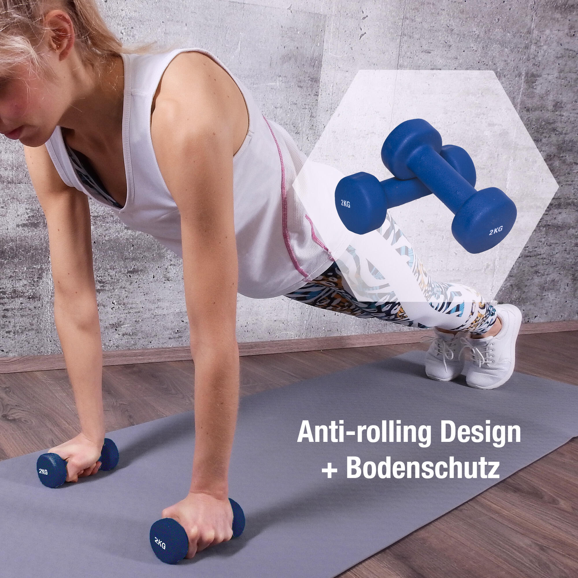 Hantelset - Neopren, 2er Set, Kurzhanteln, Hanteln, Gymnastikhanteln, Dumbbells 7/7