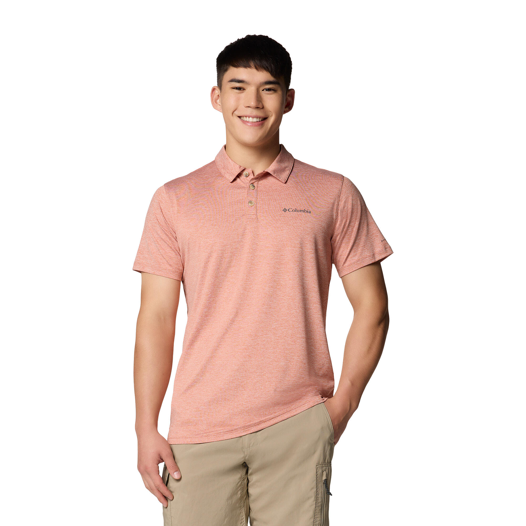 Columbia - Polo Utilitaire Columbia Tech Trail Pour Homme - Polo Manches Courtes - Orange - 42 M/l - Decathlon