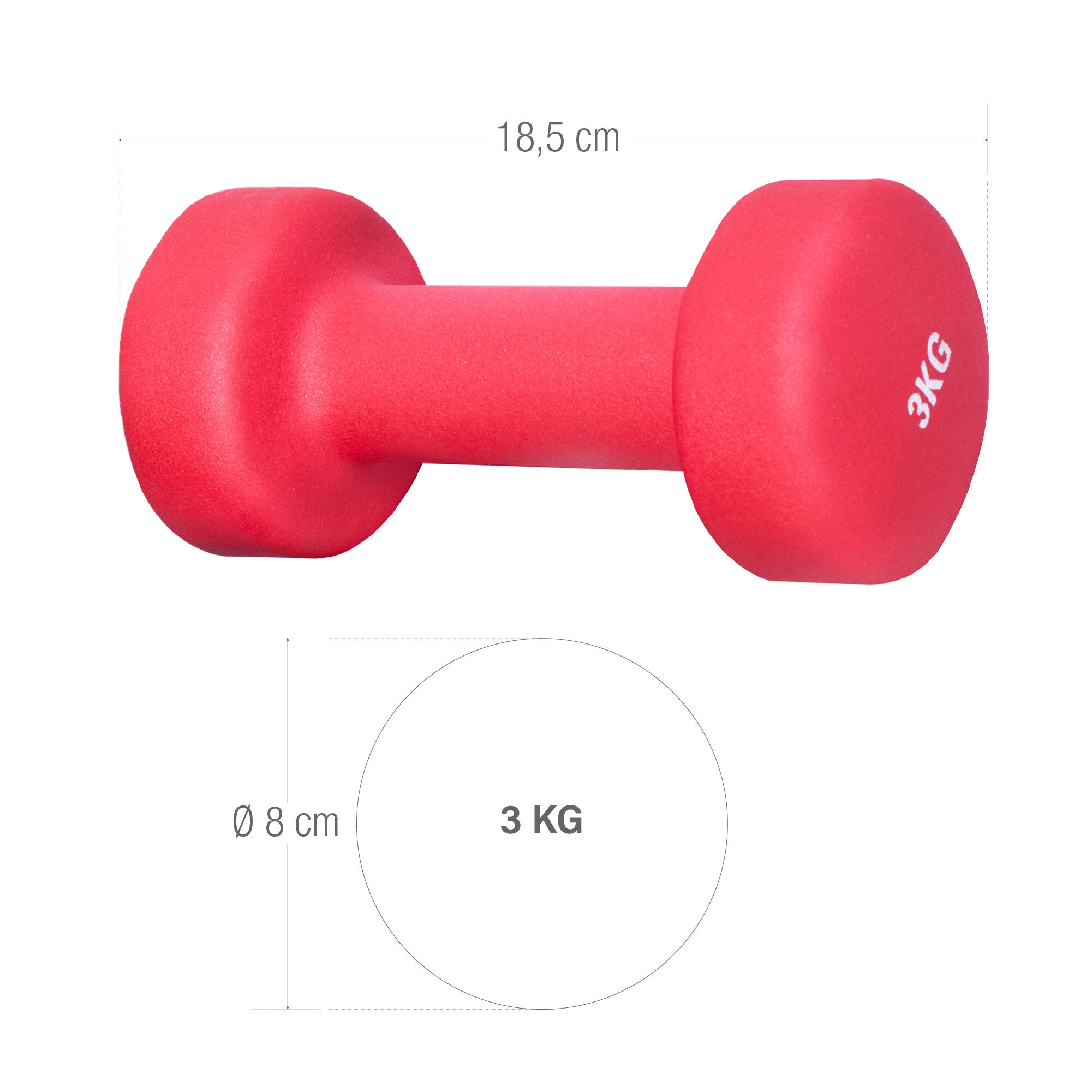 Hantelset - Neopren, 2er Set, Kurzhanteln, Hanteln, Gymnastikhanteln, Dumbbells 6/7