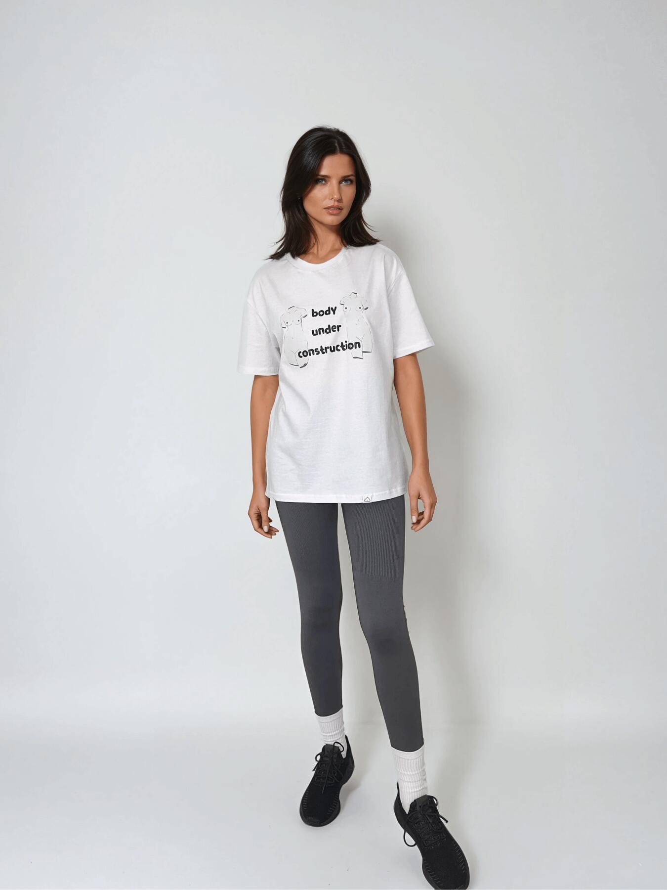 Weißes Frauen T-Shirt - Body Under Construction BeShaped 7/7