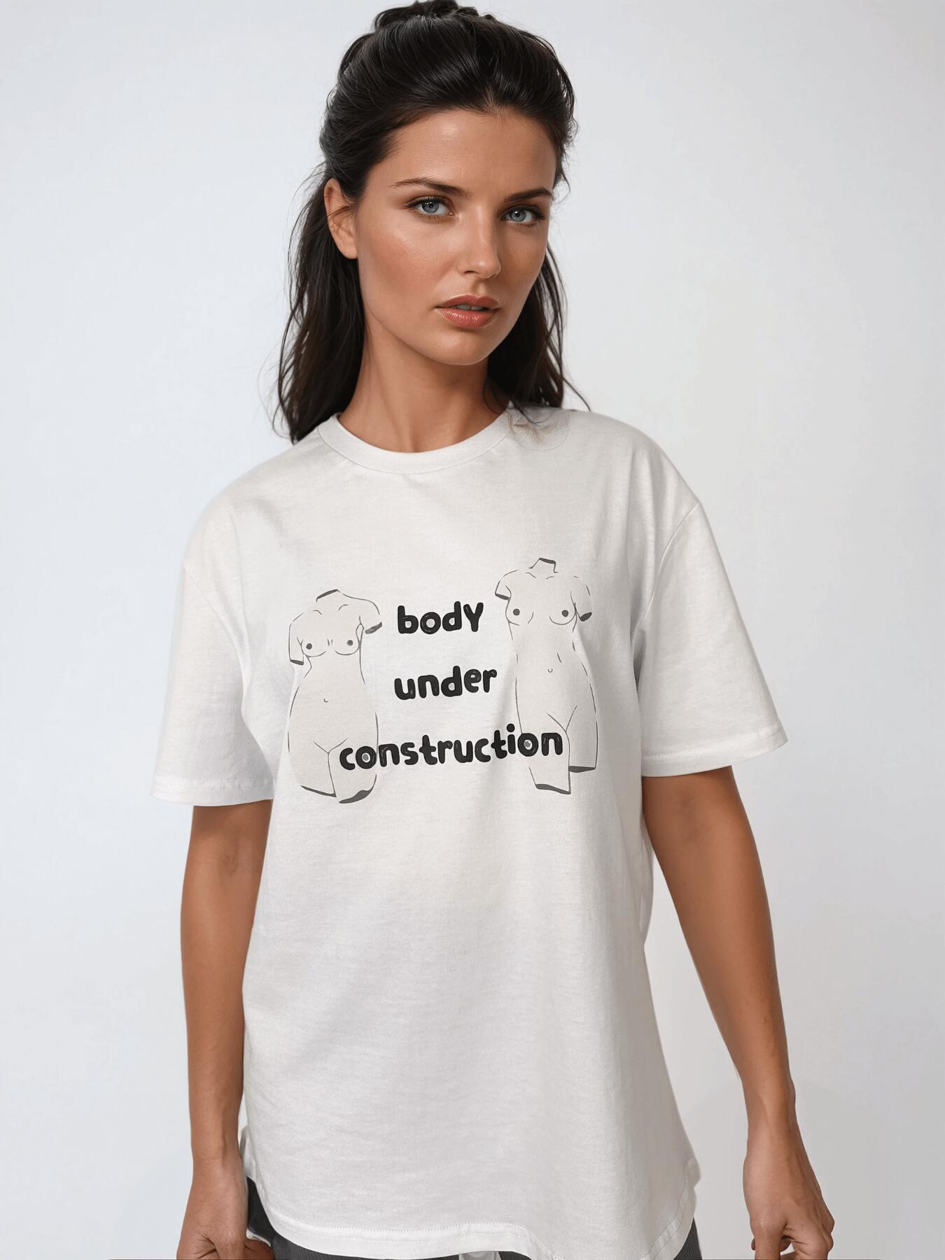 Weißes Frauen T-Shirt - Body Under Construction BeShaped 2/7