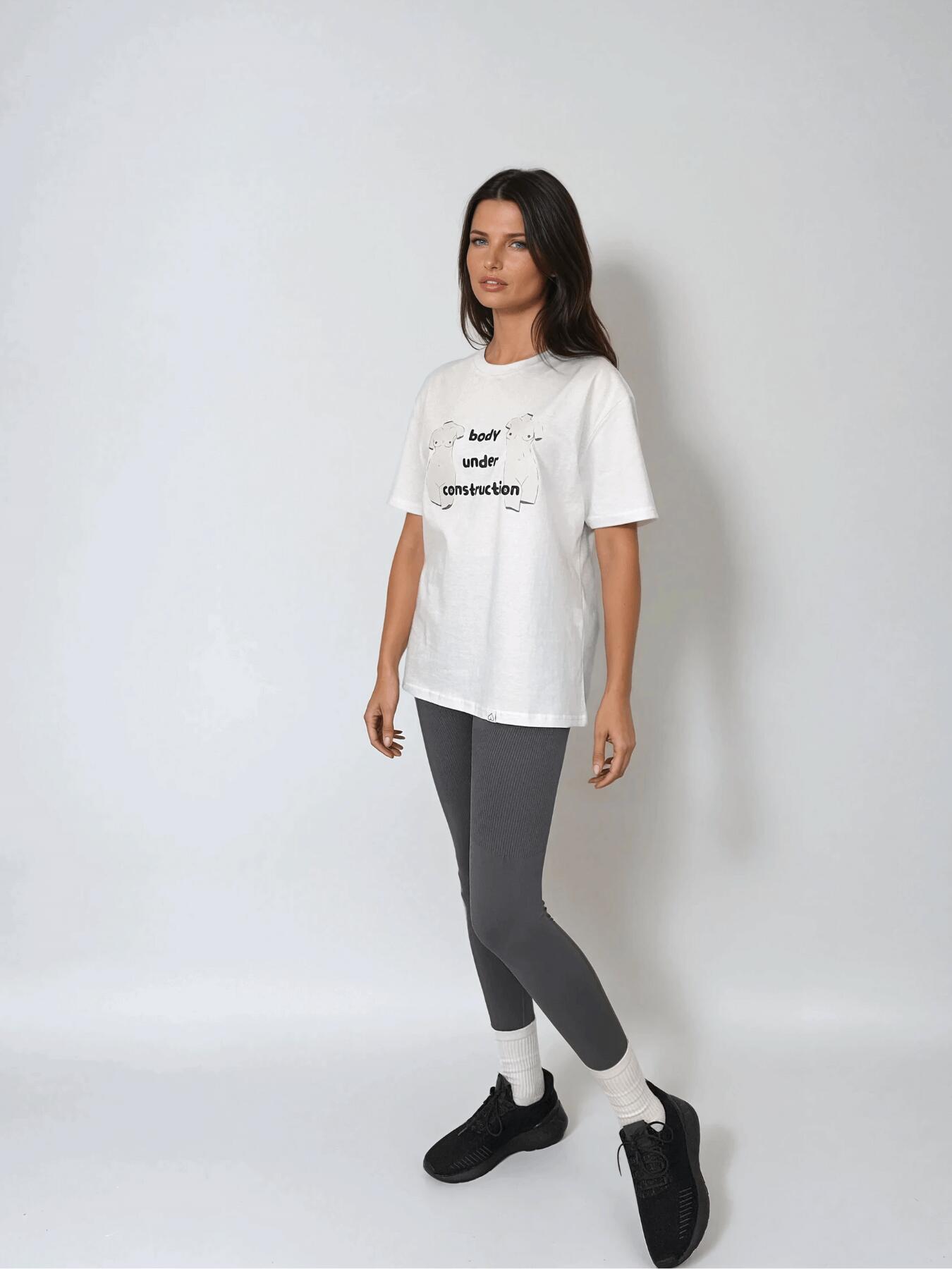 Weißes Frauen T-Shirt - Body Under Construction BeShaped 5/7