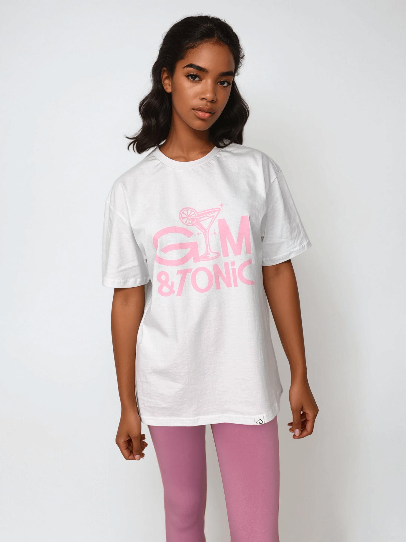Weißes Frauen T-Shirt - Gym & Tonic BeShaped 2/5