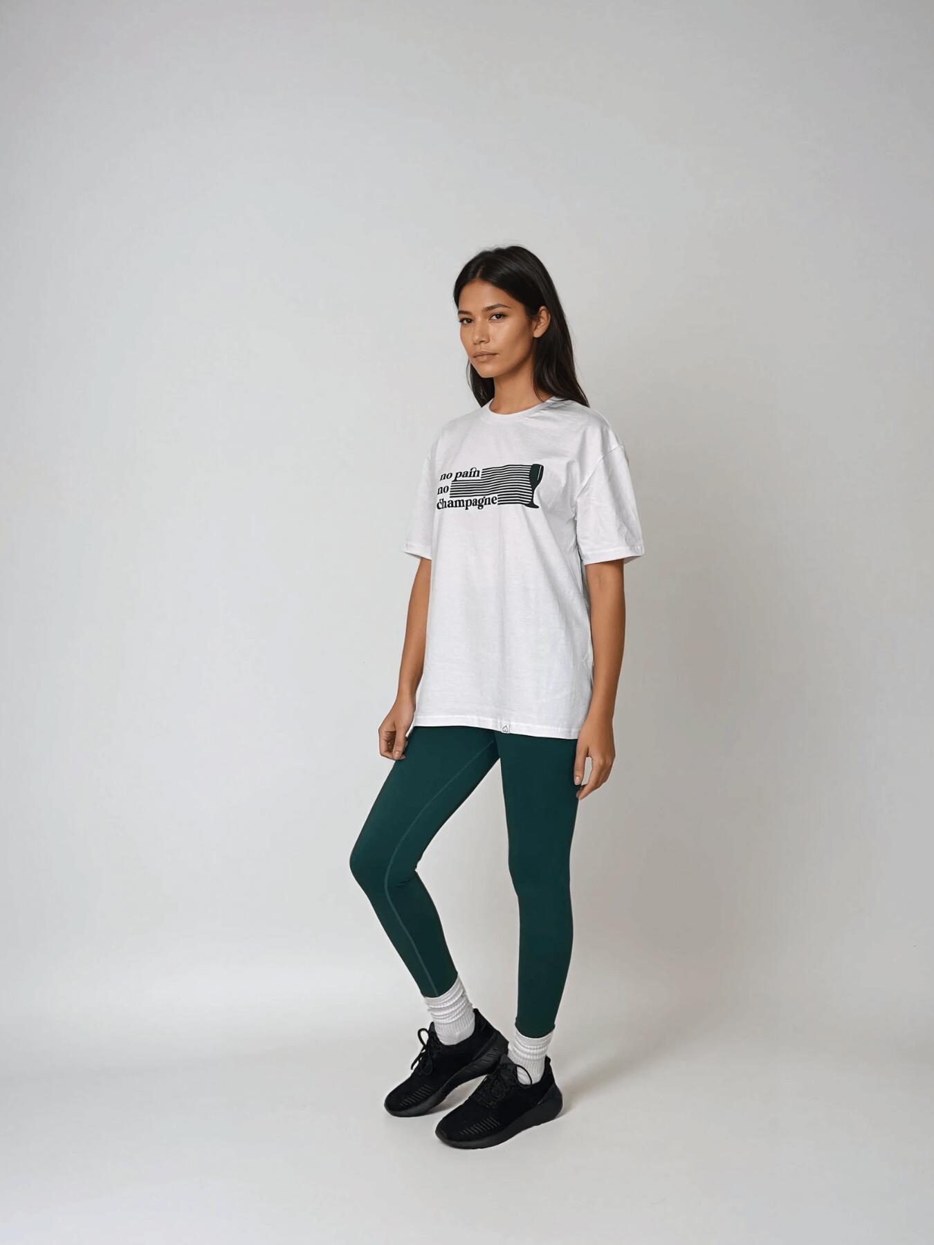 Weißes Frauen T-Shirt - No Pain No Champagne BeShaped 3/5