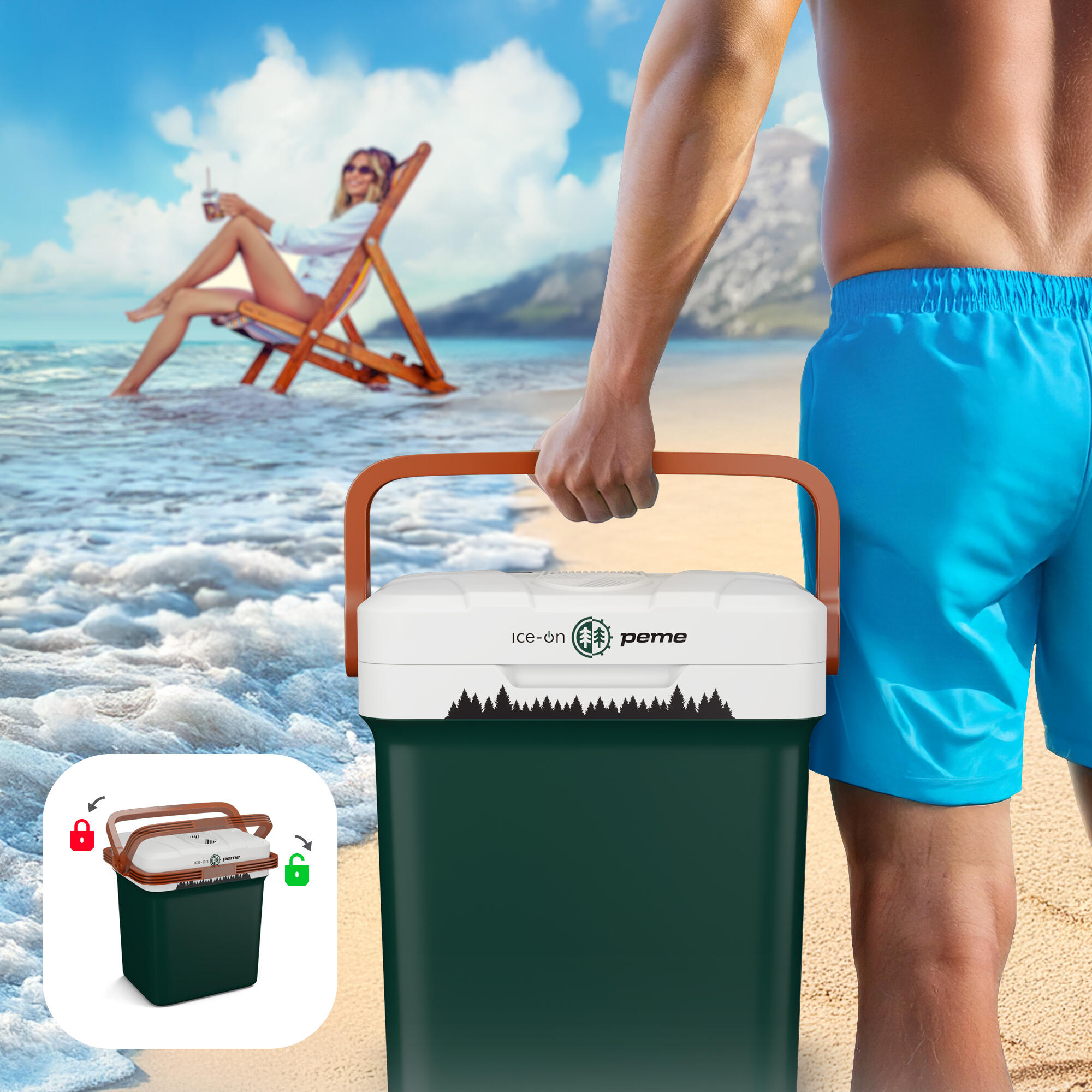 Peme Ice-on Essential 23L koelbox 12/230v voor kamperen 3/7
