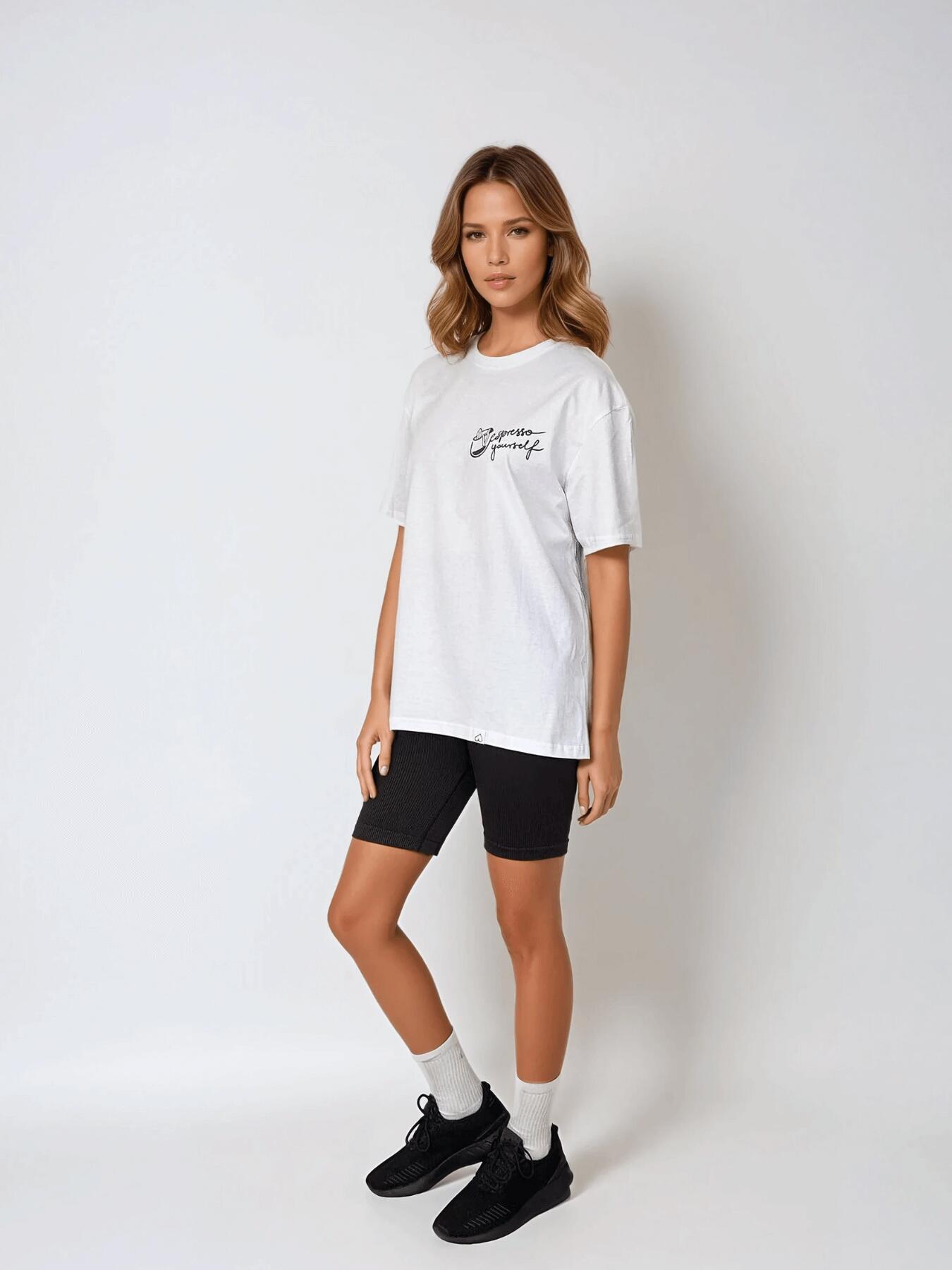 Biały T-shirt Damski Espresso Yourself BeShaped 4/7