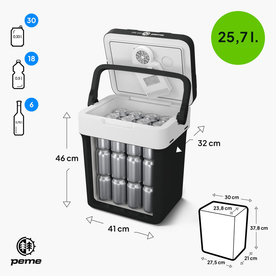 Lodówka turystyczna Peme Ice-on Essential 26L 12/230v
