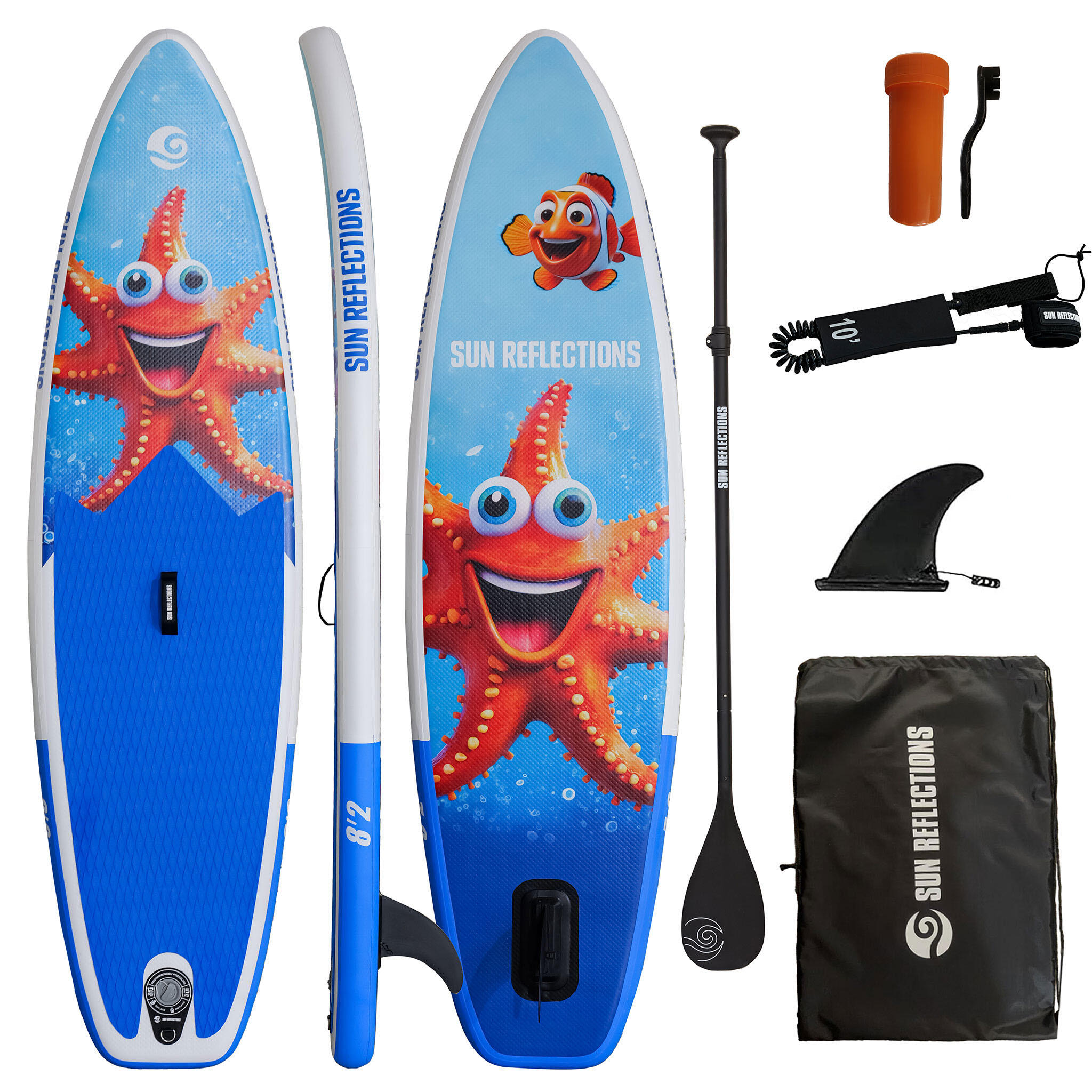 CAMPSUP Sup aufblasbare Sonne Reflexionen Kinder 8'2“ Star Bord