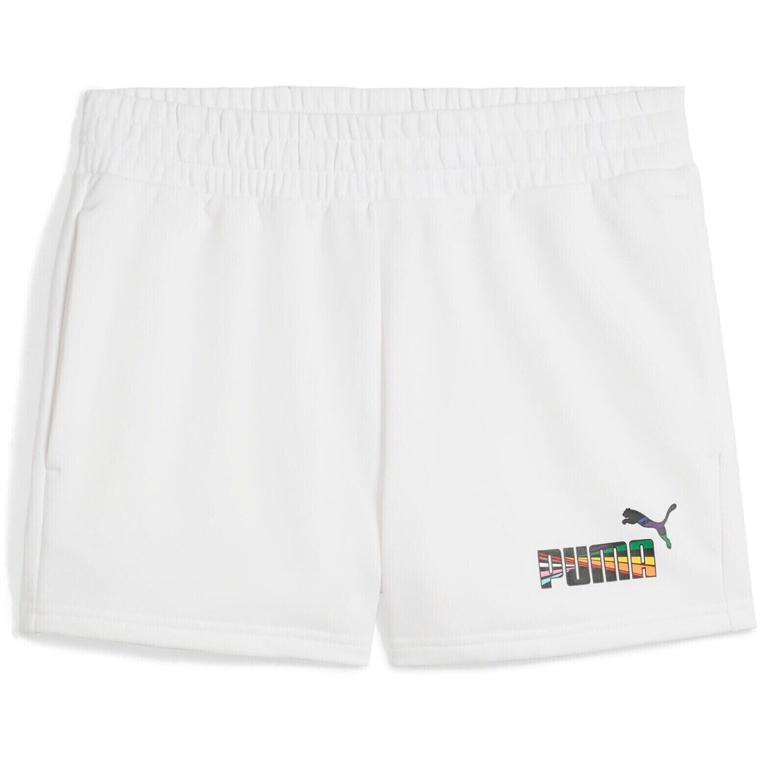 Shorts Puma Love United Mid-rise Shorts 4, Blanc, Femmes 4/5