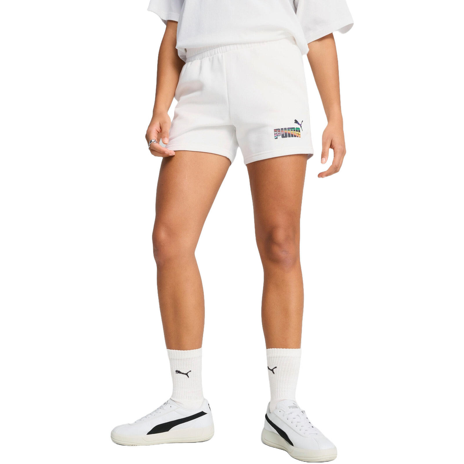Puma - Shorts Puma Love United Mid-rise Shorts 4, Blanc, Femmes - Short - Blanc - 48 Xl - Decathlon