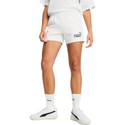 Shorts Puma Love United Mid-rise Shorts 4, Blanc, Femmes