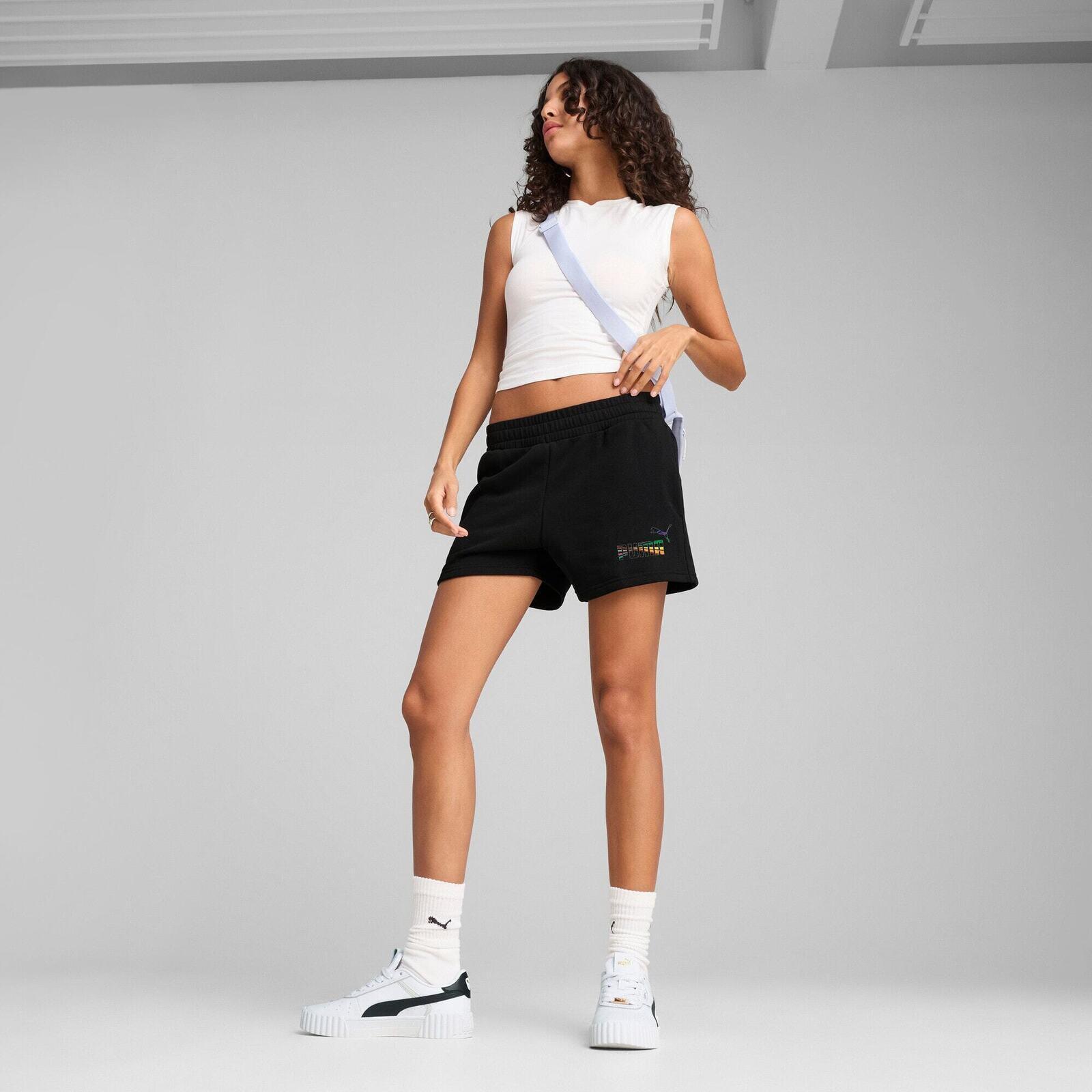 Pantaloncini Puma Love United Mid-rise Shorts 4, Nero, Donne 3/5