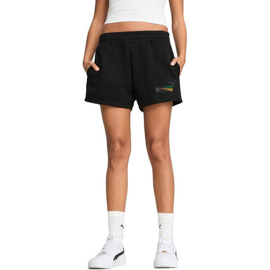 Pantaloncini Puma Love United Mid-rise Shorts 4 Nero Donne