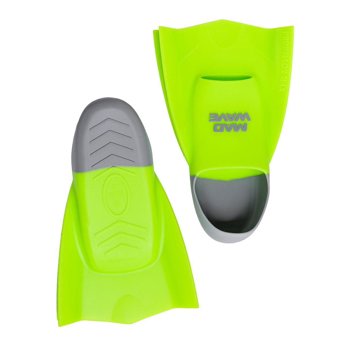 MAD WAVE Aletas de entrenamiento Mad Wave Propeller Max - Verde - Talla 36-37