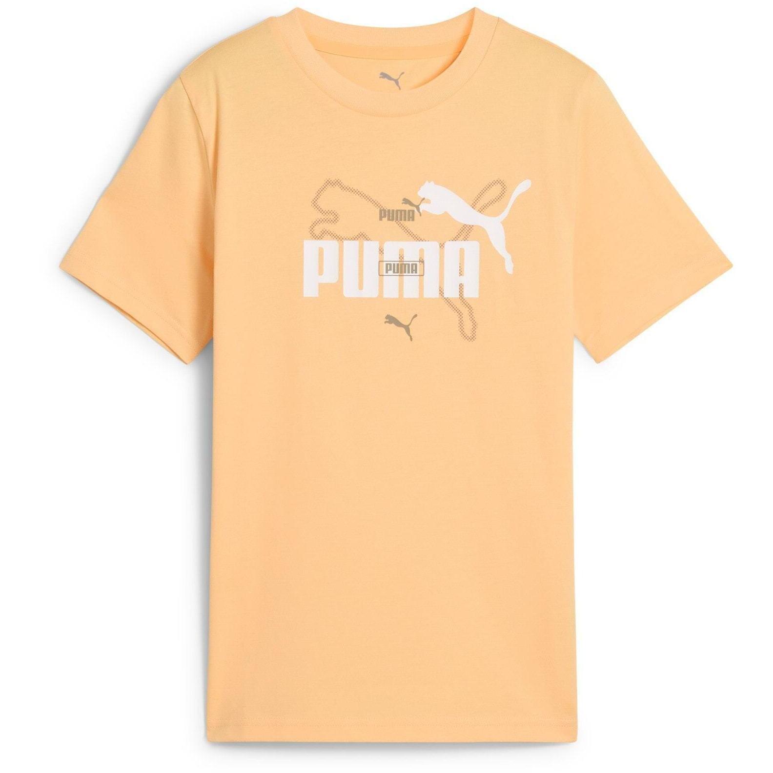 Maglietta Puma Ess Logo Lab Summer Tee B, Arancia, Bambini 4/5