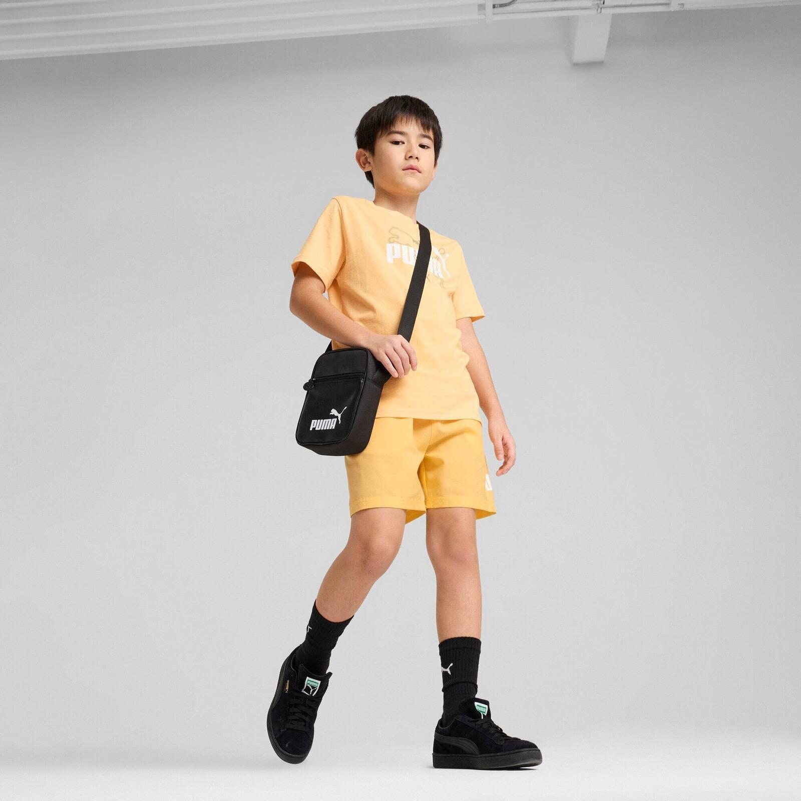 Maglietta Puma Ess Logo Lab Summer Tee B, Arancia, Bambini 3/5