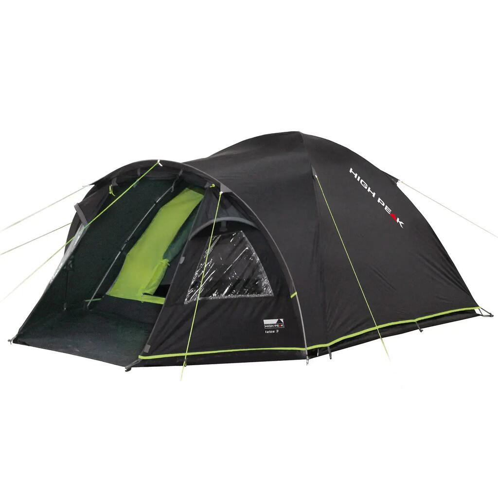 High Peak dome tent Talos 3, camping tent with porch, porch with tent floor