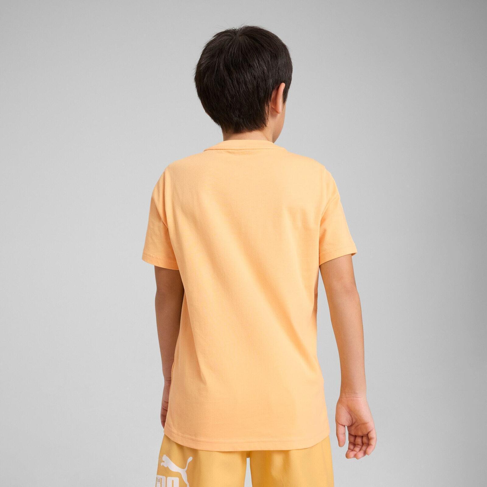 Maglietta Puma Ess Logo Lab Summer Tee B, Arancia, Bambini 2/5