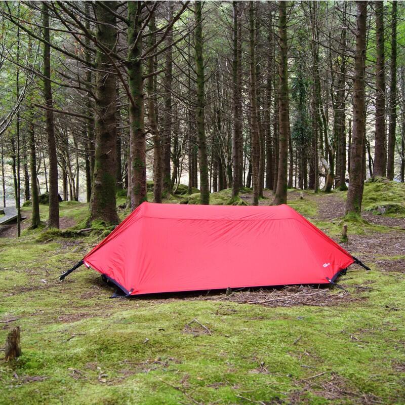 Auvent 2 en 1 - bâche et hamac 330 x 120 - Rouge