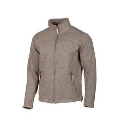 Pull NLS Sap Nutmeg Full Zip Homme – 100 % pure laine non teintée – Marron