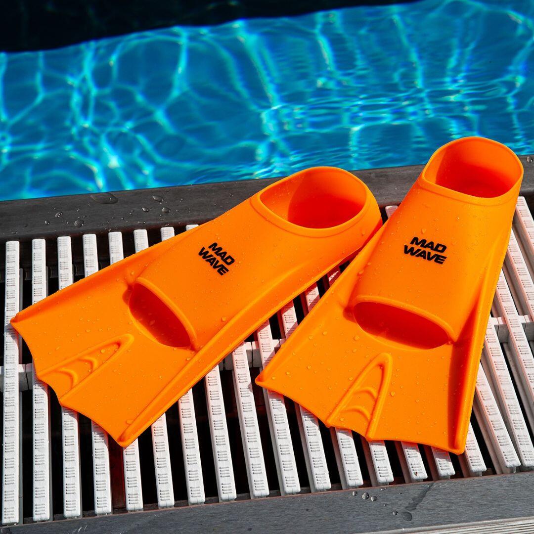 Aletas de entrenamiento Mad Wave - Naranja XS / EU33-35 3/4