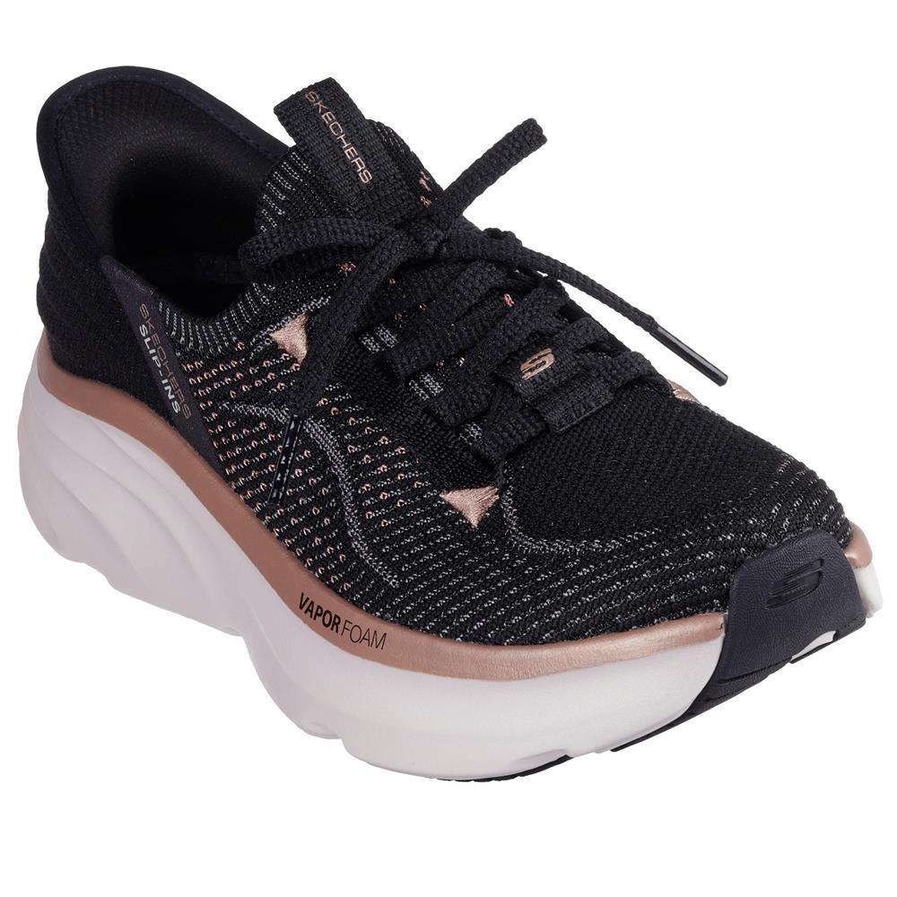 Baskets FEMME Skechers Slip-ins D'lux Vapor tissu NOIR 2/5