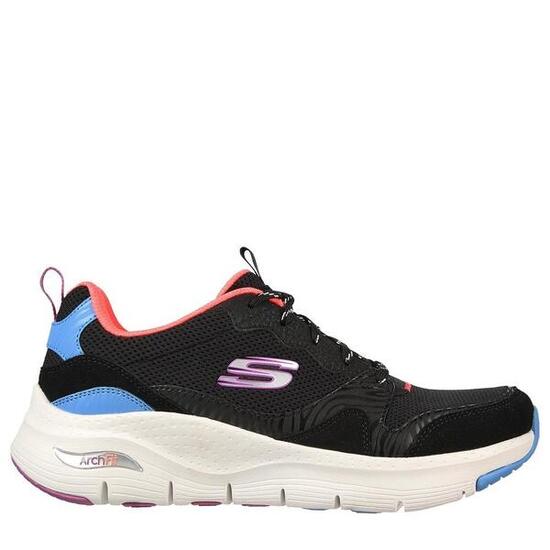 Zapatilla Mujer Skechers Arch Fit Vista View Malla Negra