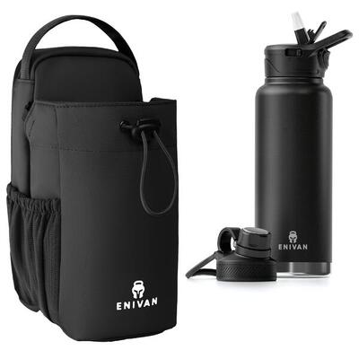 Pack Magnetische Sporttasche + 1L Flasche - Schulter. Telefon. Schlüssel