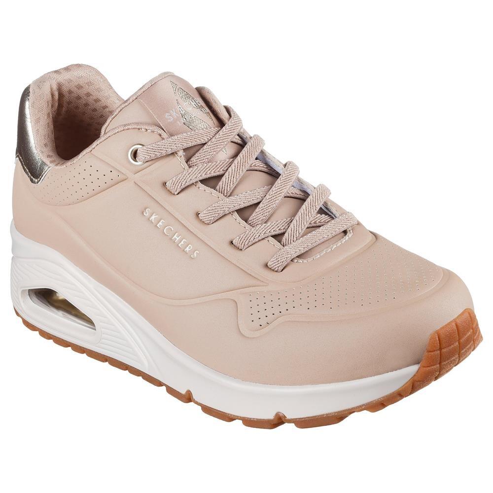 Baskets Camara Aire FEMME Skechers Uno Air Shimmer Away Nude 2/5