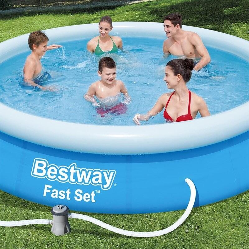 BESTWAY piscina independente insuflável azul - Jade ⌀ 360 x 76 cm - piscina