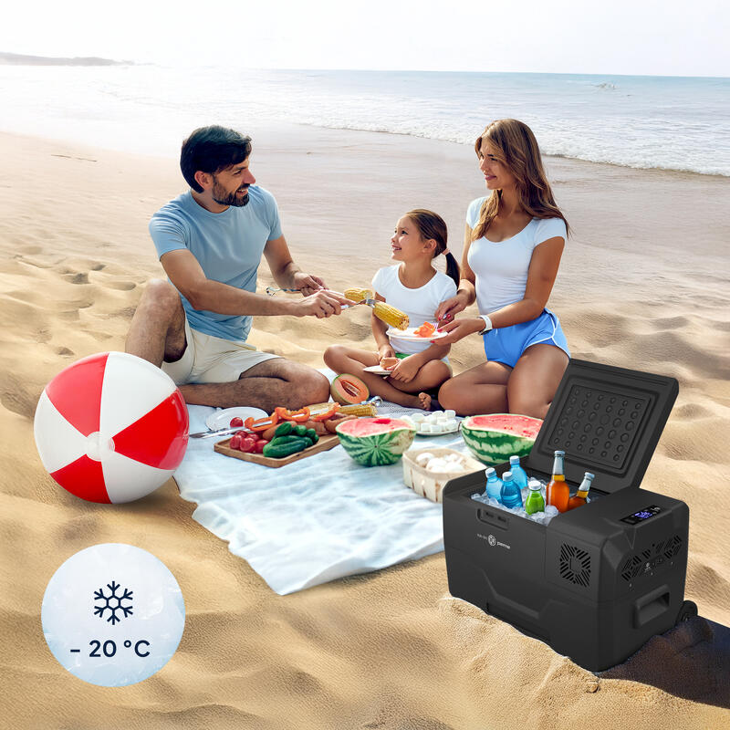 Frigorifică electrică camping Peme Expedition 28L 12/230v cu roți pentru o auto