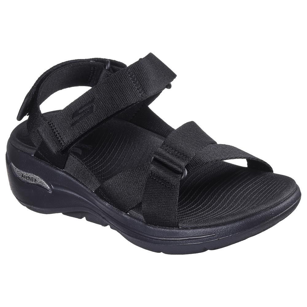 SANDALE FEMME Skechers Go Walk Arch Fit Sandal tissu NOIR 2/5