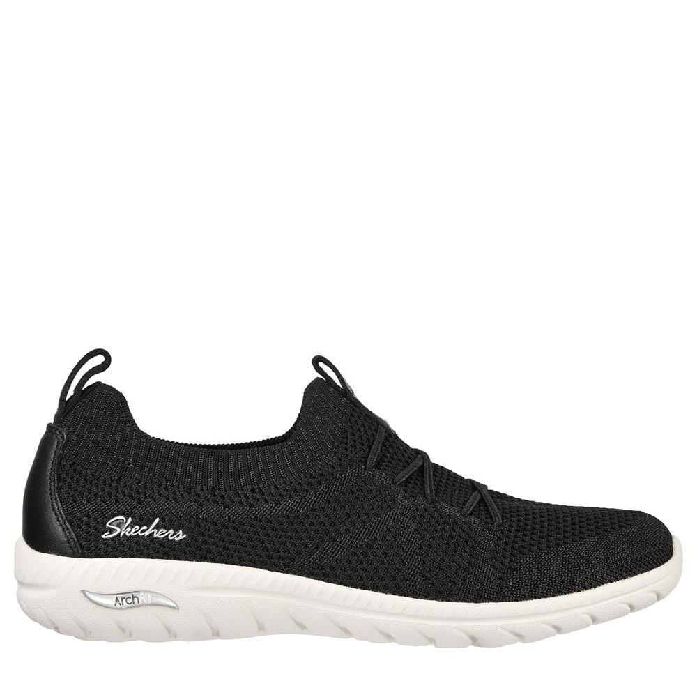 Baskets FEMME Skechers Arch Fit Flex mesh   Knit NOIR 1/5