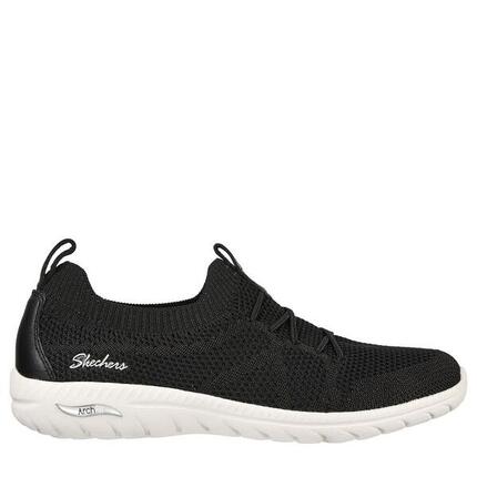 Zapatilla Mujer Skechers Arch Fit Flex Malla Knit Negra