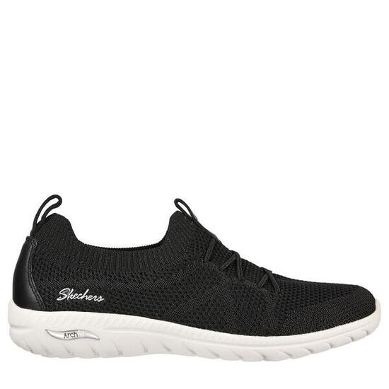 Zapatilla Mujer Skechers Arch Fit Flex Malla Knit Negra