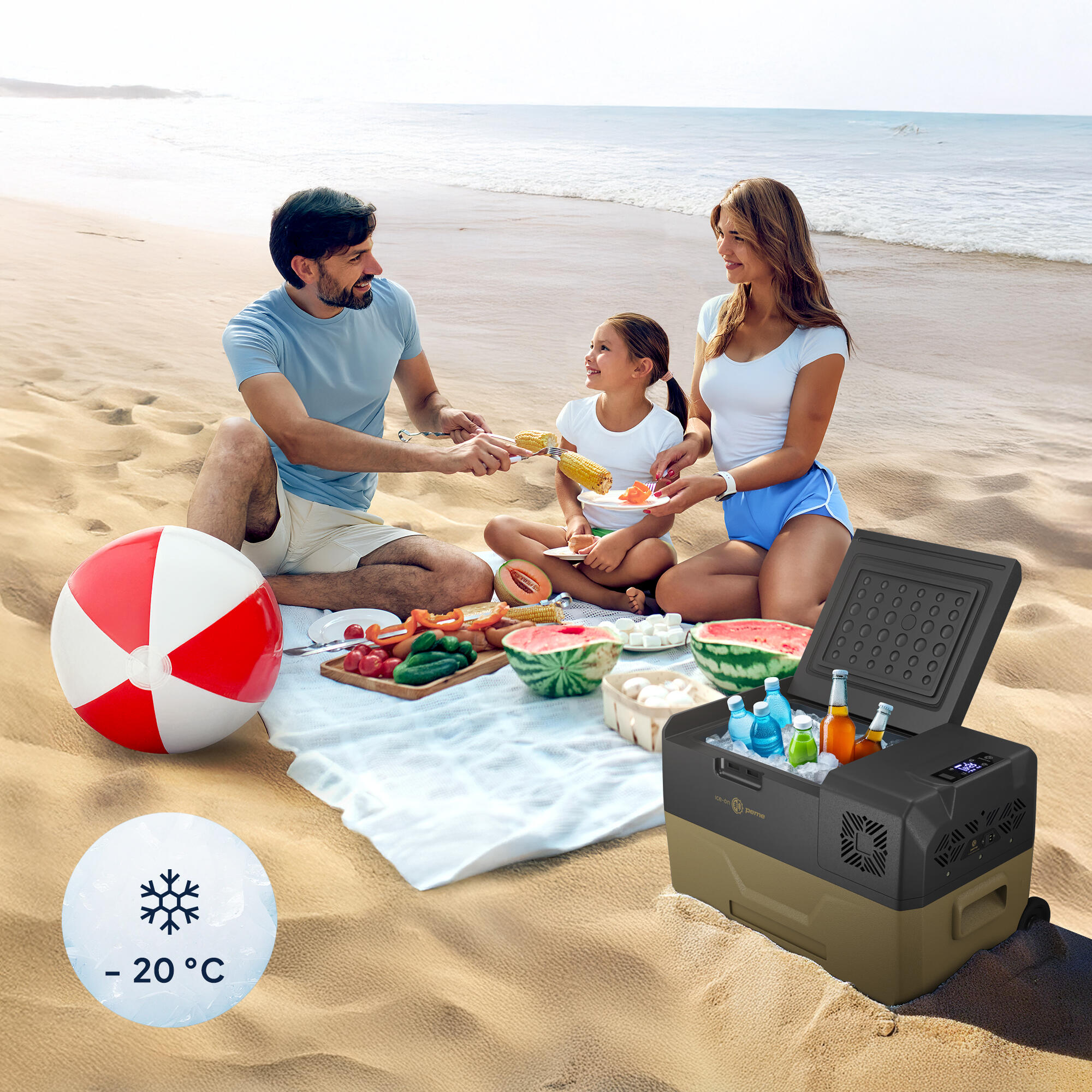 Glaciere électrique de camping Peme Expedition 28L 12/230v chaud/froid 3/7