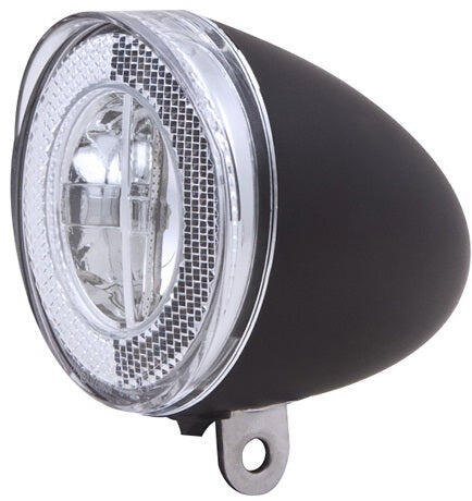 Spanninga Swingo Faro Anteriore LED Retrò, 4/20 Lux, Batteria/Dinamo, Nero. 1/4