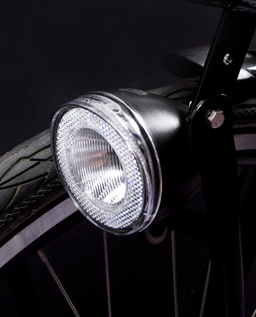 Spanninga Swingo Faro Anteriore LED Retrò, 4/20 Lux, Batteria/Dinamo, Nero. 4/4