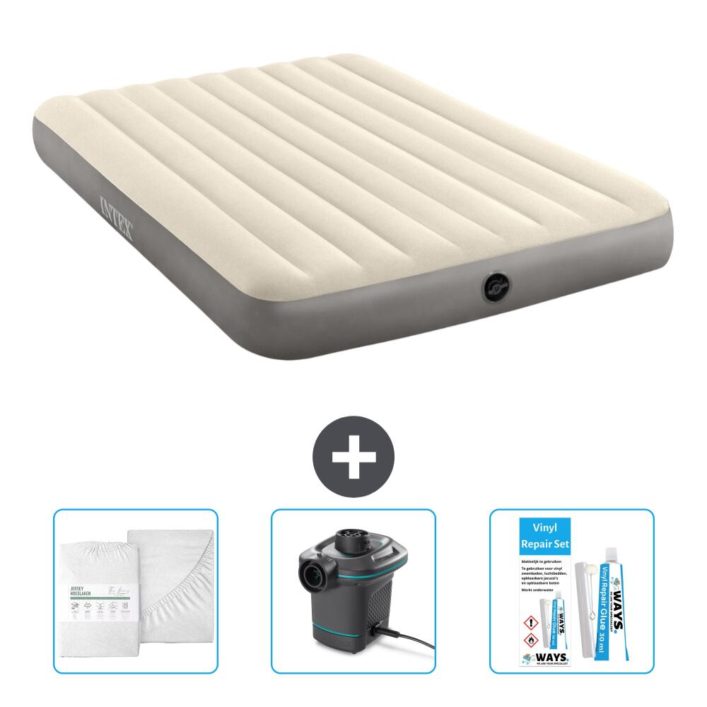 INTEX Luchtbed Intex Single - 2P -  203x152x25 cm + Accessoires CB4