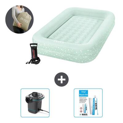 Luchtbed intex kidz - 1p - 168x107x25 cm + accessoires cb14