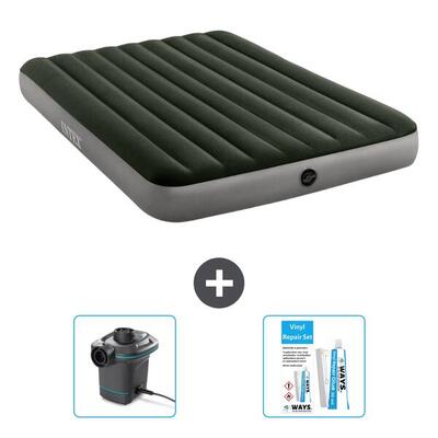 Luchtbed intex prestige - 2p - 191x137x25 cm + accessoires cb14