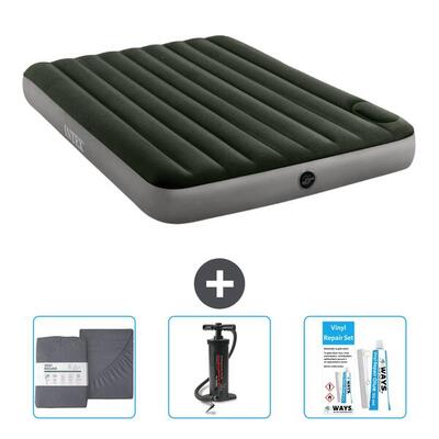 Luchtbed intex downy - 1p - 191x99x25 cm + accessoires cb11
