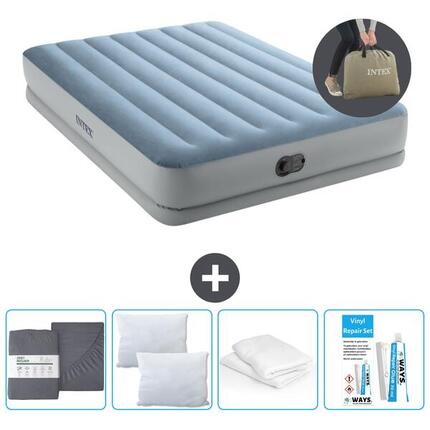 Matelas gonflable Intex Comfort - 2P - 203x152x36 cm + Accessoires CB19