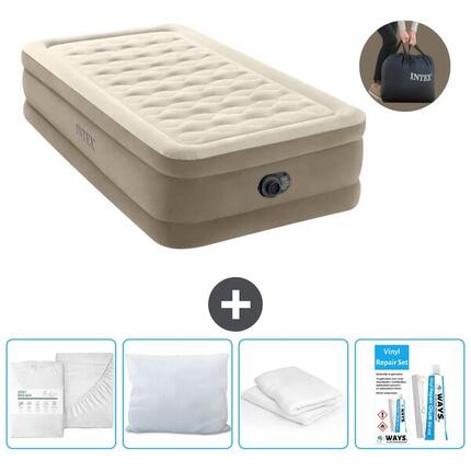 Matelas gonflable Intex Ultra Plush - 2P - 203x152x46 cm + Accessoires CB15