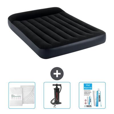 Luchtbed intex single - 2p - 191x137x25 cm + accessoires cb3